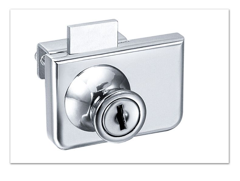 厂家直销 409锌合金玻璃柜锁 409双开展示柜门锁 4-8mm厚玻璃可用