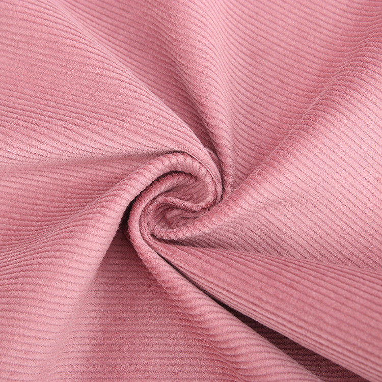 14坑灯芯绒弹力面料 14条仿双股条绒布 秋冬棉服女装外套帽子面料