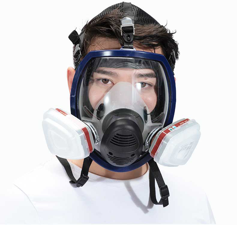 化工毒气消防气体打农药防尘口罩工业粉尘喷漆专用防毒面具全面罩
