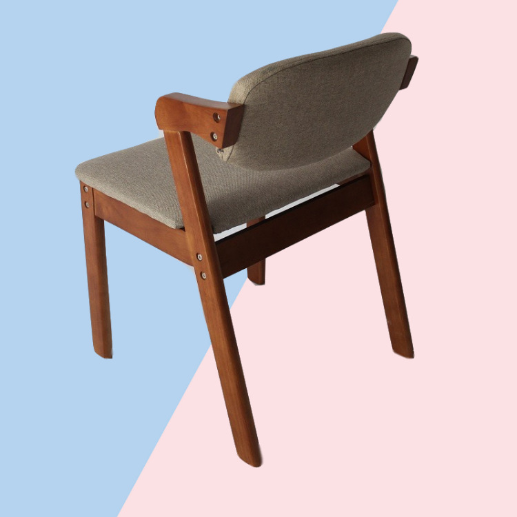 简约实木化妆凳梳妆椅餐椅靠背椅卧室z字型创意椅书椅实木椅子