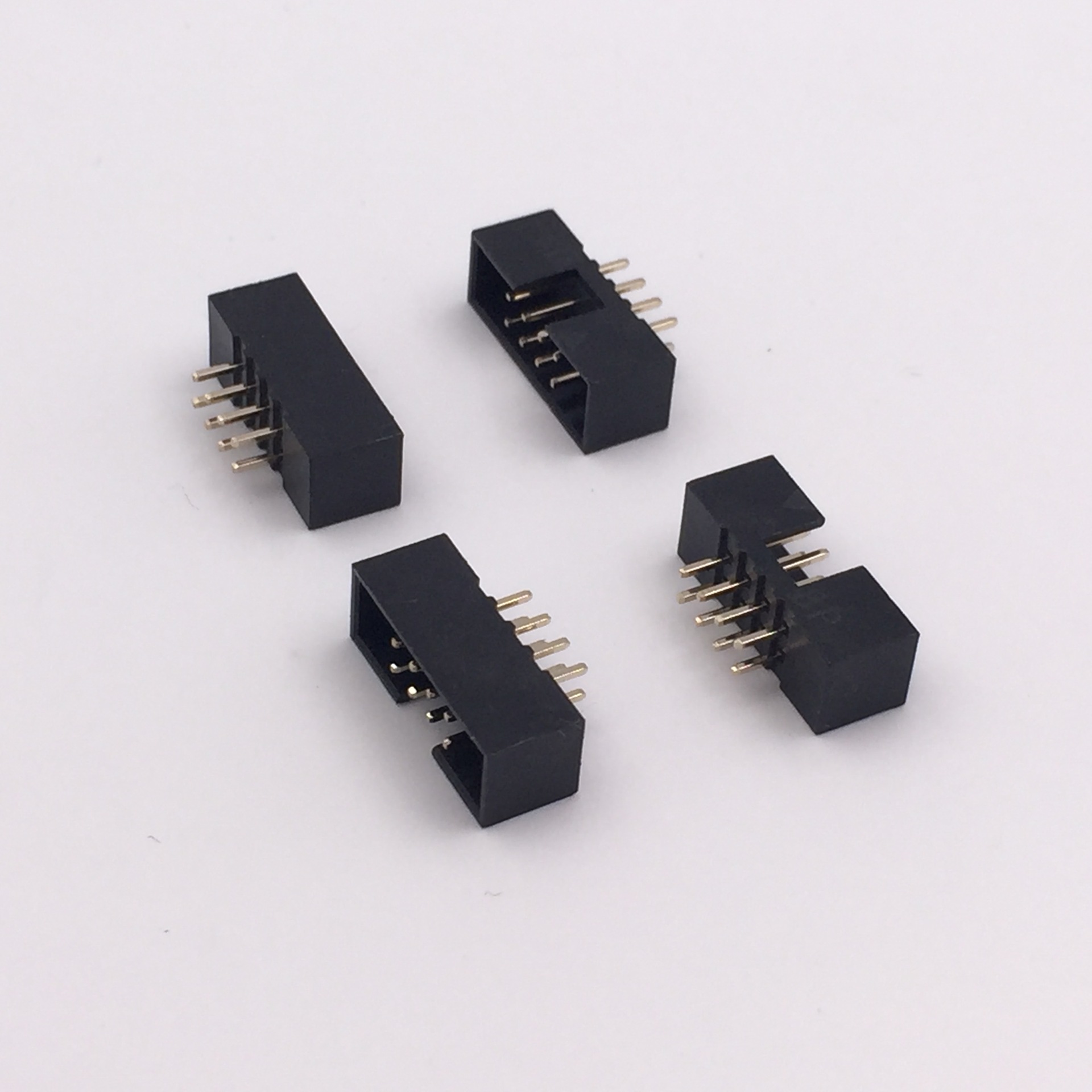 54间距2*4p简牛连接器直插简牛牛角座镀金环保