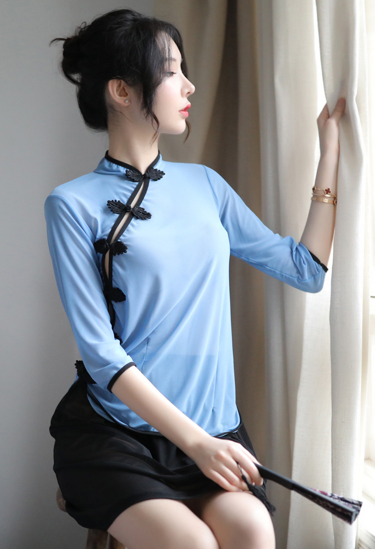 情趣内衣女制服床上诱惑睡衣套装网纱透视性感民国激情学生装代发