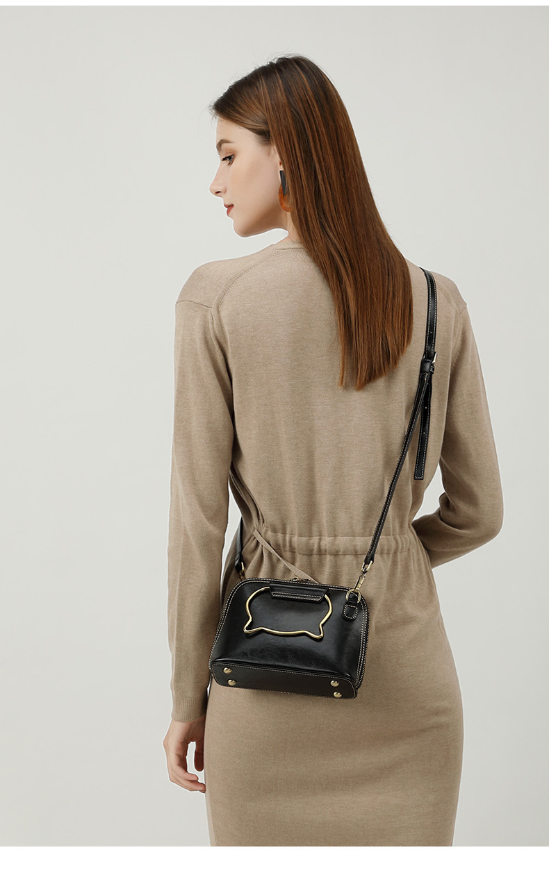 kimo女士包包女2019新款简约春夏百搭休闲单肩包牛皮斜挎手提女包