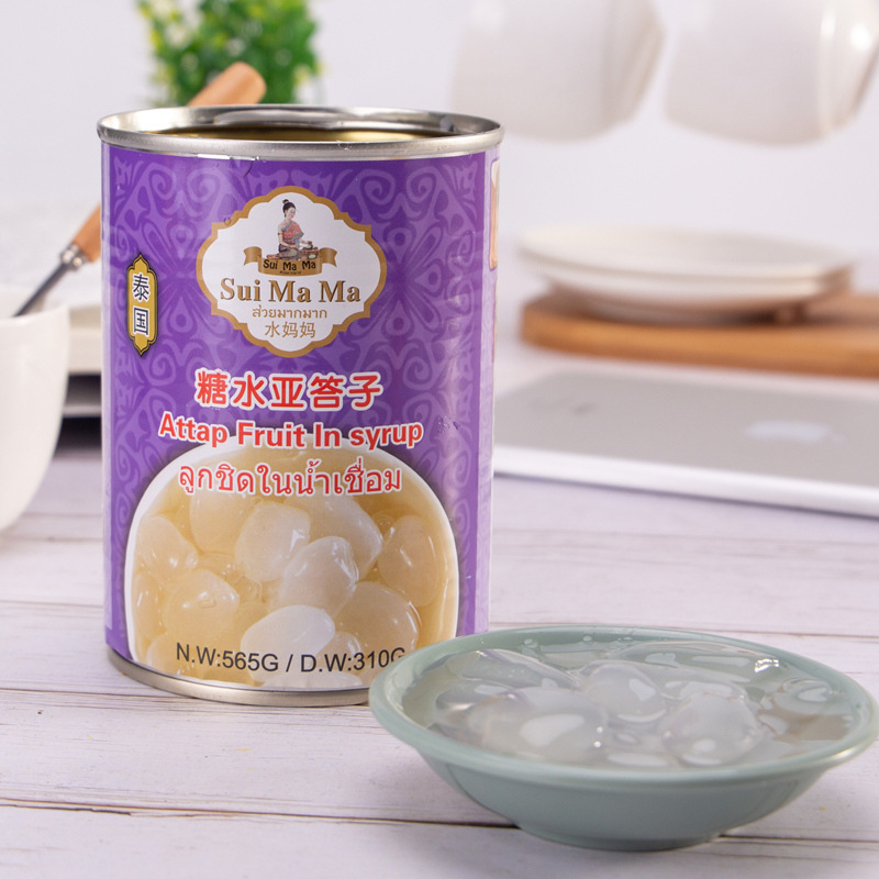 糖水亚答子罐头泰国进口水妈妈牌亚达子565g亚答积棕榈果甜品原料