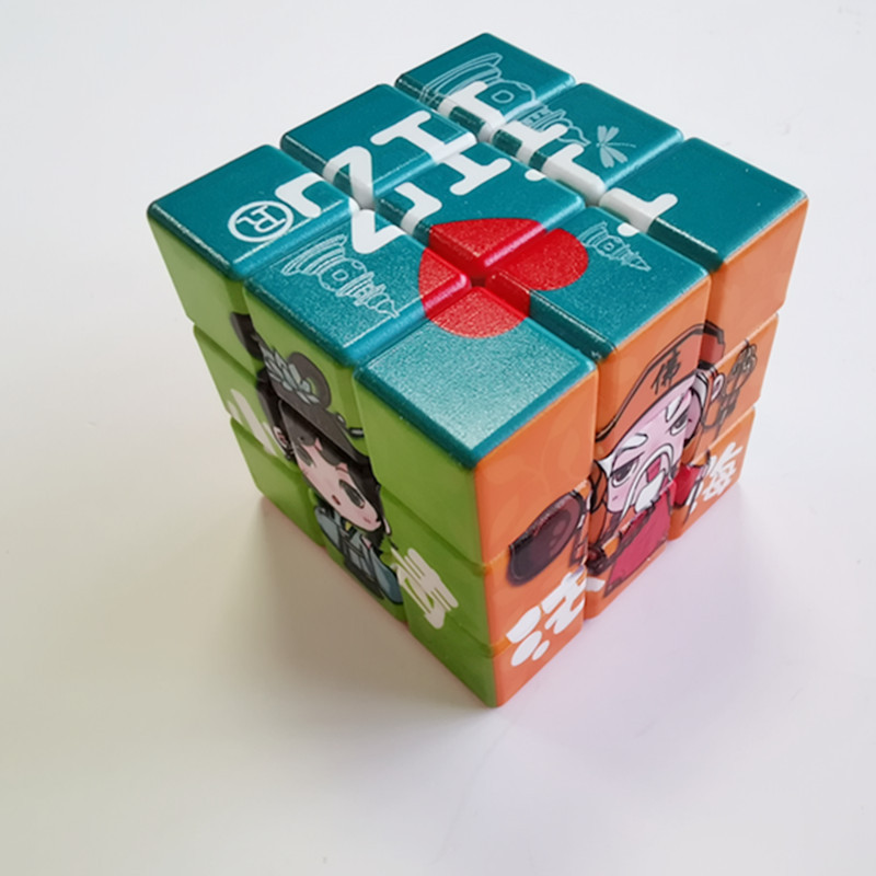 厂家直销宣传赠品魔方定制 uv 3*3旋转广告魔方彩印玩具 一元礼品