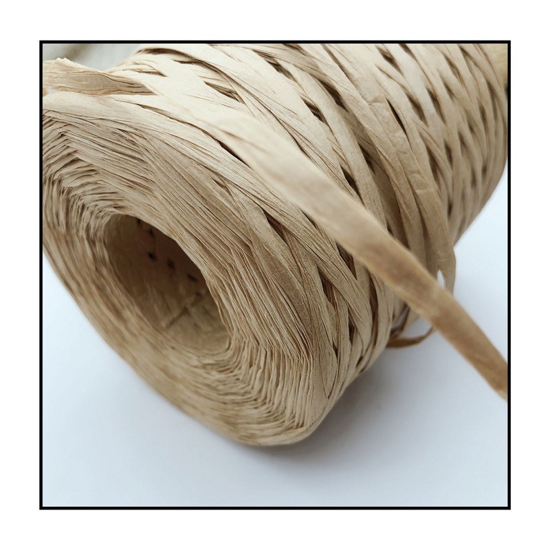 创意儿童手工编绳 彩色拉菲草扁纸绳卷 鸟巢礼品包装带 厂家直销