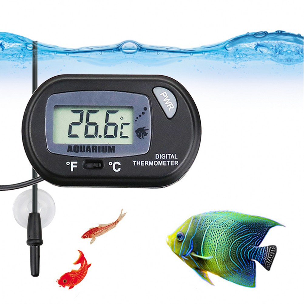 水族箱鱼缸爬虫箱吸盘式温度测试仪 数控温度计