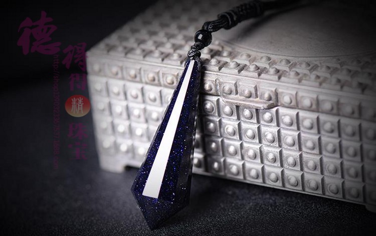 天然黑曜石项链单尖灵摆吊坠 毛衣链 灵摆锁骨链男女项链星座饰品