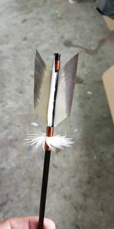 厂家直销真羽毛木箭传统弓真羽箭木箭真羽道具箭支影视道具箭仿古