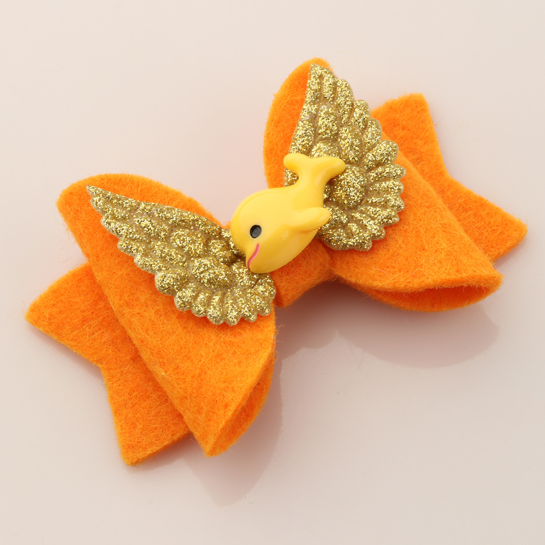 新款派对无纺布儿童蝴蝶结发夹 蝴蝶结翅膀发夹发饰