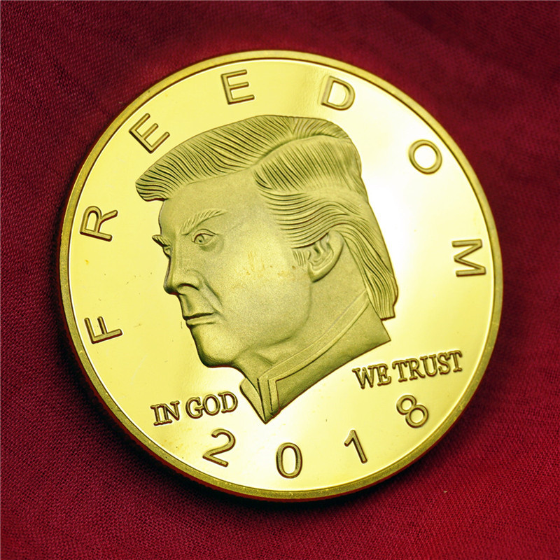 美国外贸纪念币川普金银币 2020美国总统币跨境纪念币工厂硬币