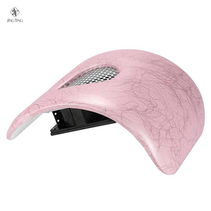 美甲弧形吸尘机电动指甲打磨修甲尘屑粉色吸尘器收集器送收纳袋