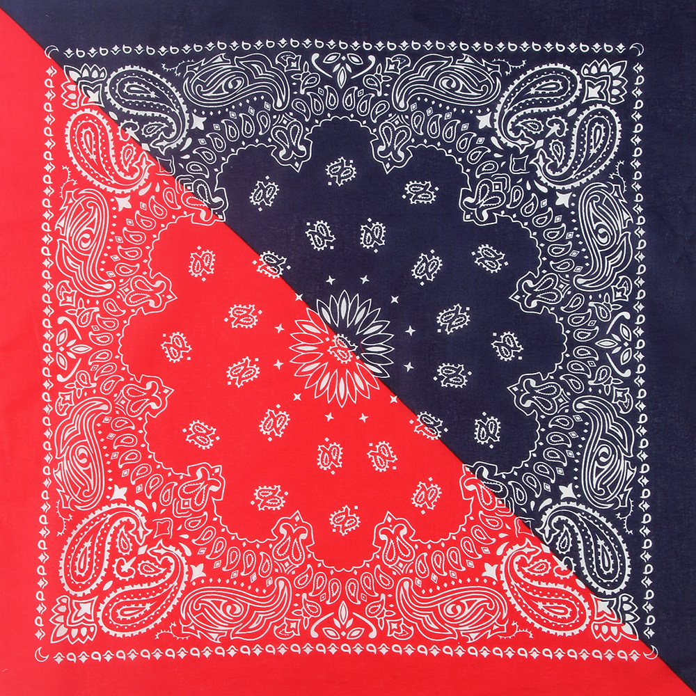 Wholesale Foreign Trade Men's and Women's Two-Tone Series Yin and Yang Paisley Hip Hop Square Scarf Headcloth Cotton Bandana Wholesale