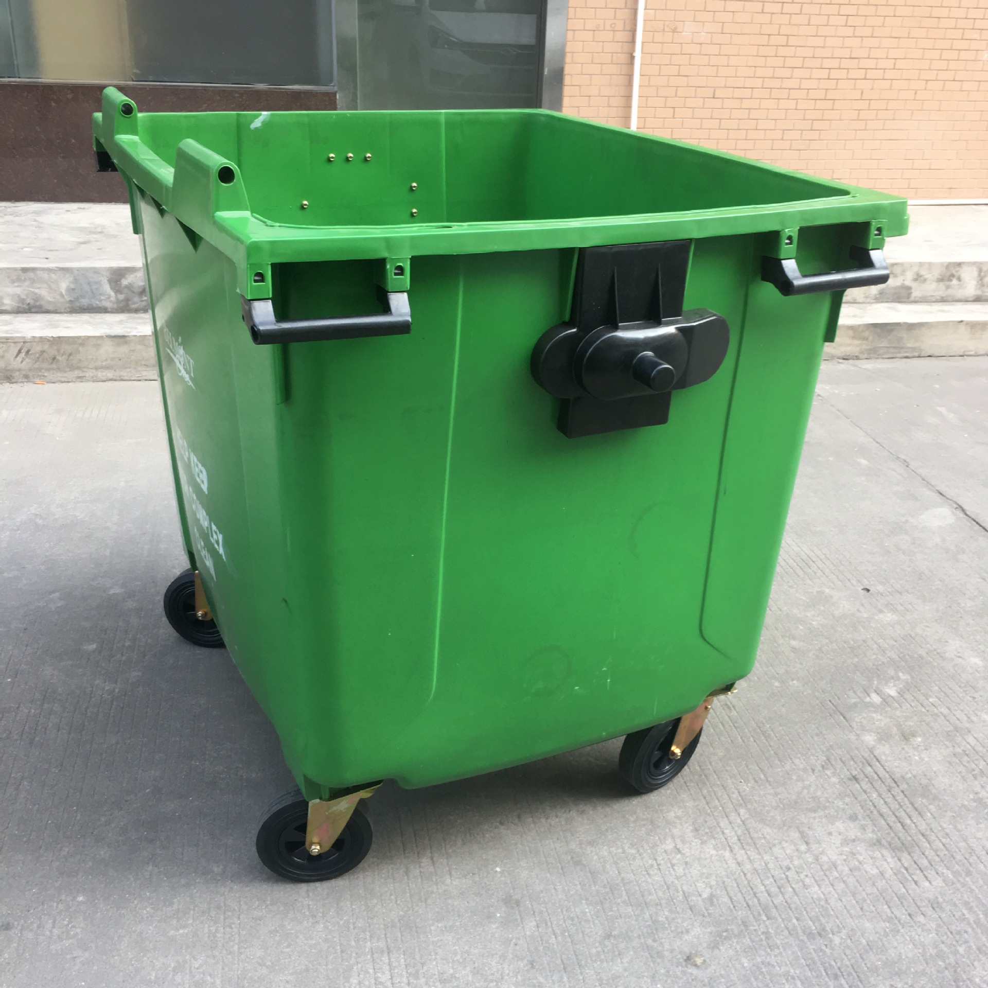 户外挂车大型660升塑料垃圾桶四轮可移动垃圾车社区用塑胶垃圾桶