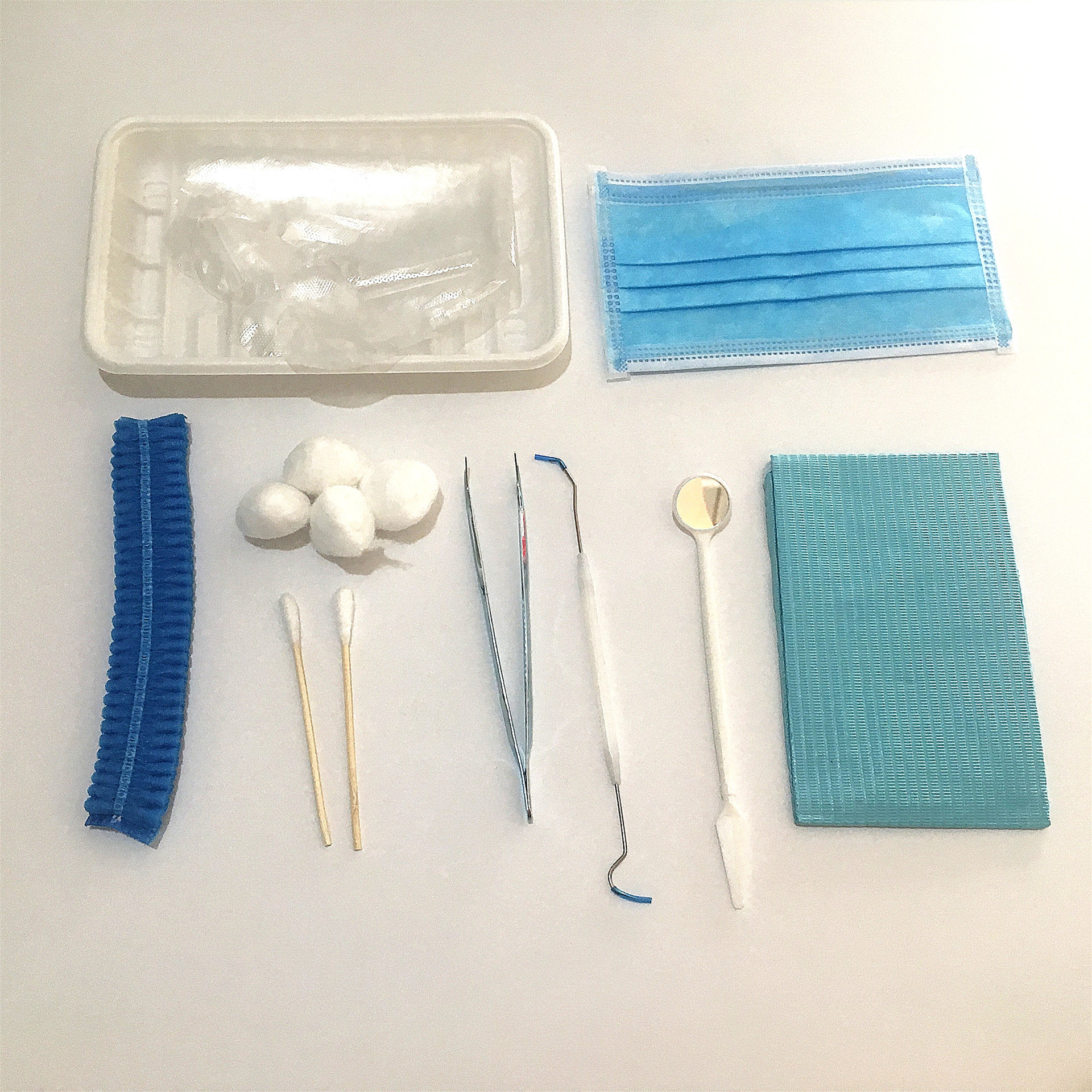 一次性使用口腔包 口腔检查包口腔器械盒口腔护理包八件套 可选配