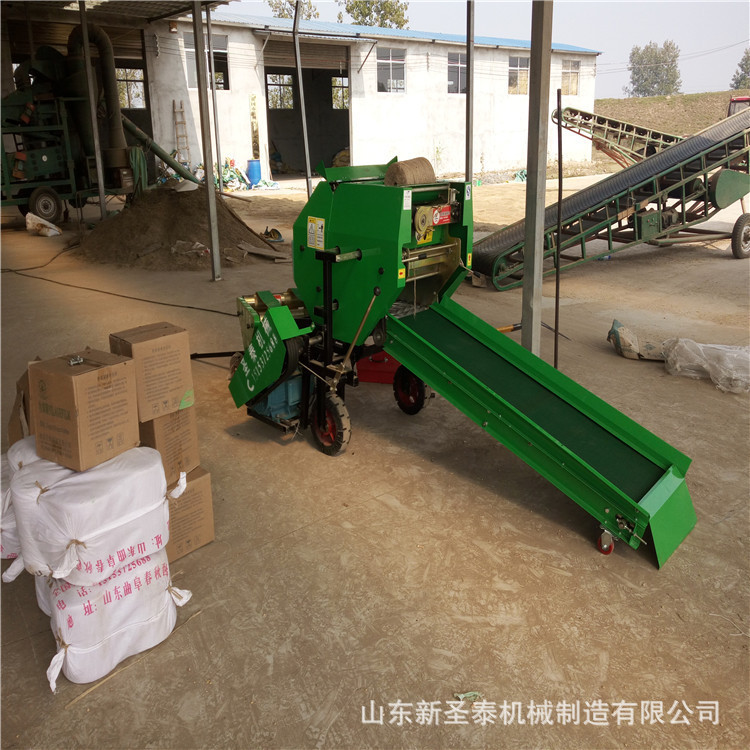 秸秆发酵专用青储打包机视频 全自动自动落捆青储打包