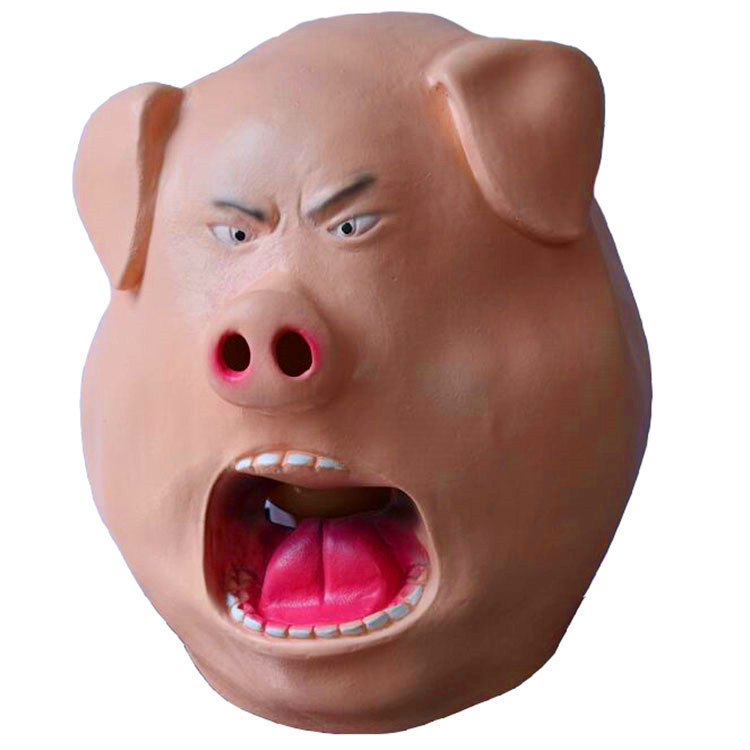 欢乐好声音sing愤怒生气猪头面具罗西rossi pig mask乳胶面具头套