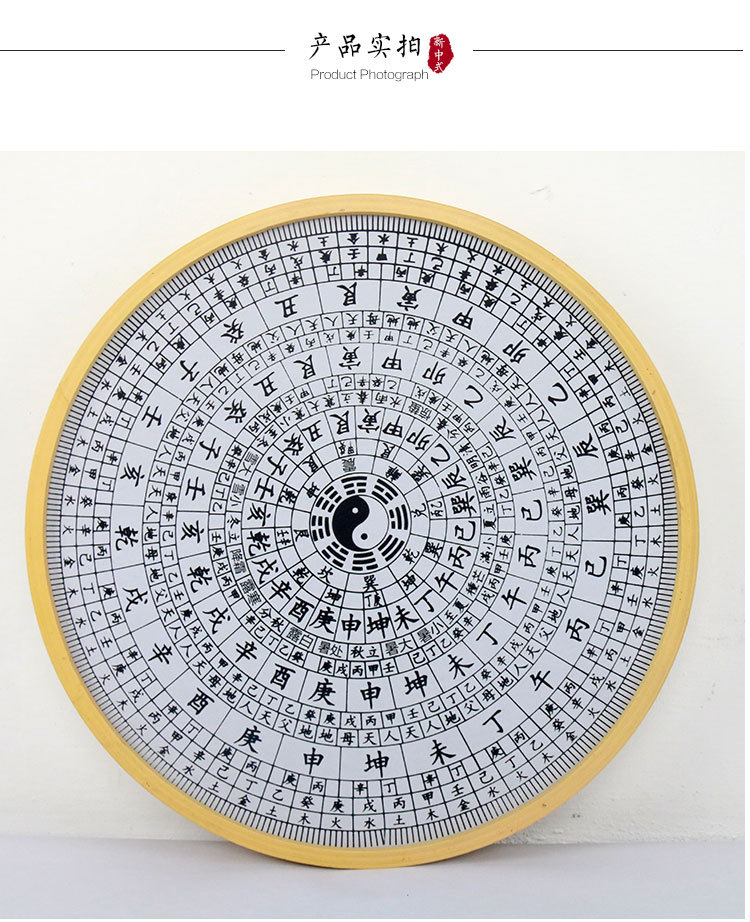 新中式玄关装饰画圆形伏羲河图洛书易经周易八卦图先天后天八卦图