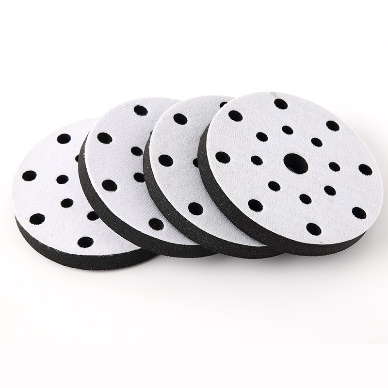 外贸货源 适用于摩卡研磨垫17孔缓冲垫勾面 汽车打磨抛光海绵