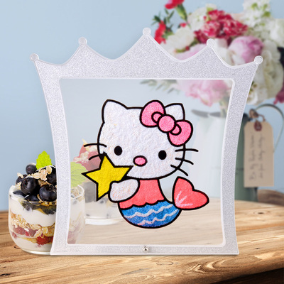 水晶珍珠粘土画幼儿泥趣味泥粘贴画雪花创意diy10-30元中性手工制