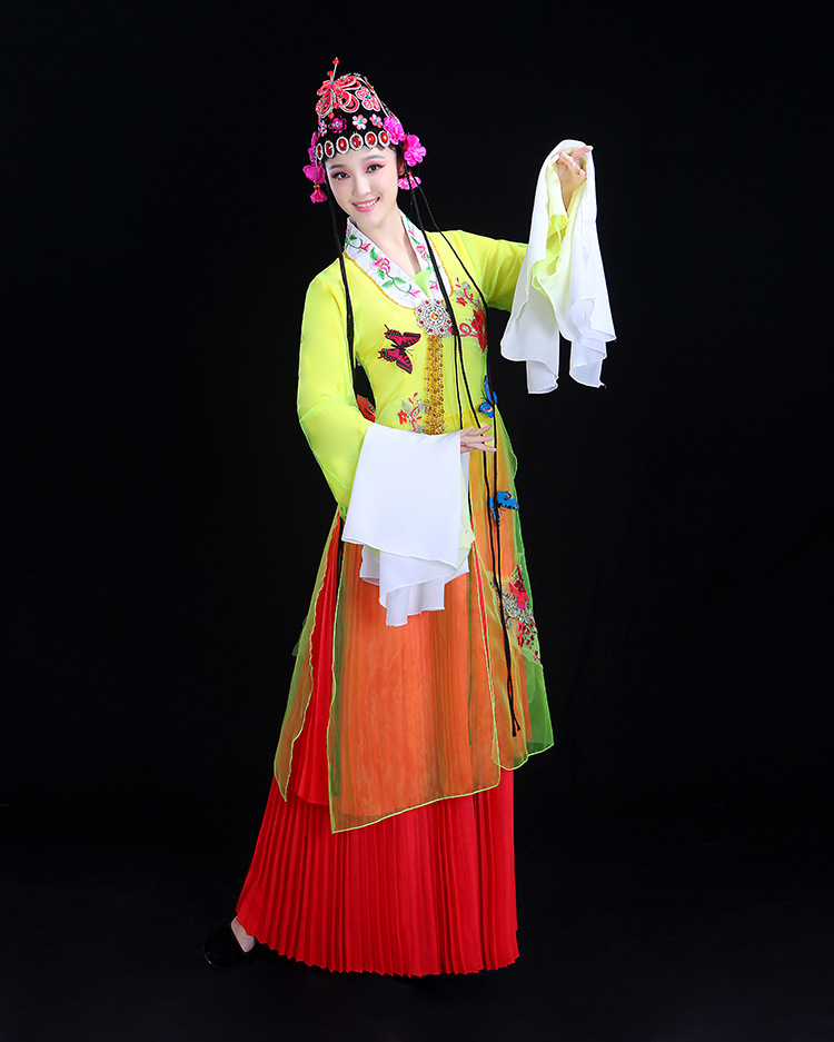 越剧京剧黄梅戏剧古装戏曲练功舞蹈服装青衣花旦小姐衣服女对披