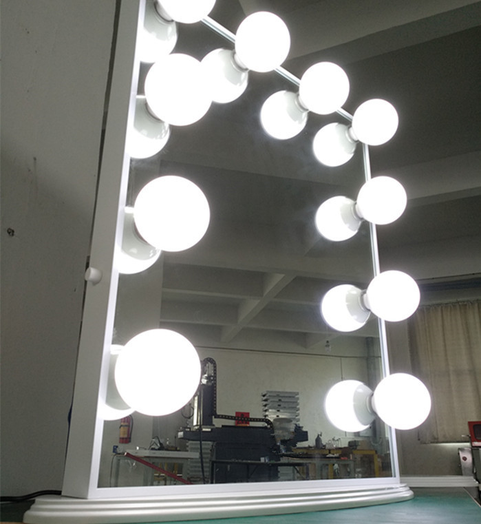 包边好莱坞化妆镜led灯泡调光智能低压镜台式化妆可调亮暗镜