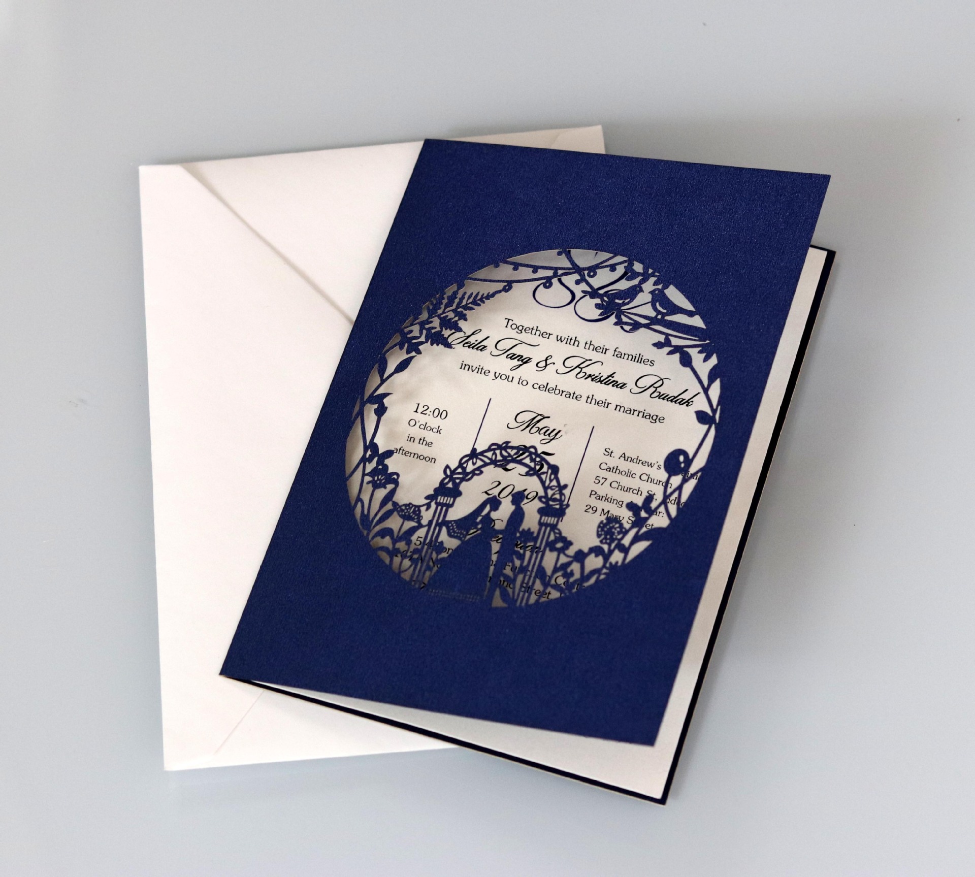 激光镂空结婚请柬 情人节贺卡 婚礼邀请函卡片 浙江商务请帖定制