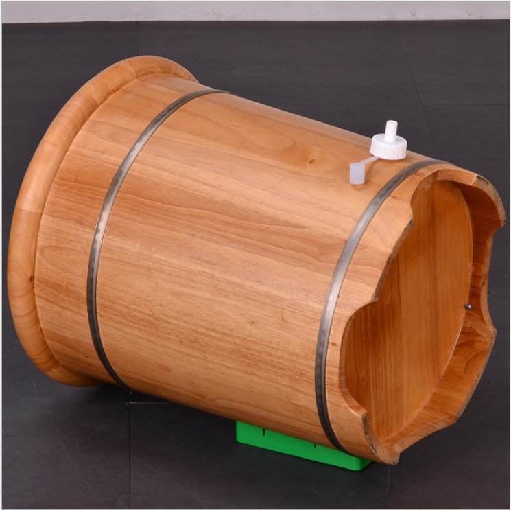 艾泽牌进口加厚橡木蒸汽蒸脚熏蒸木桶泡脚洗脚足浴沐足桶泡足三里