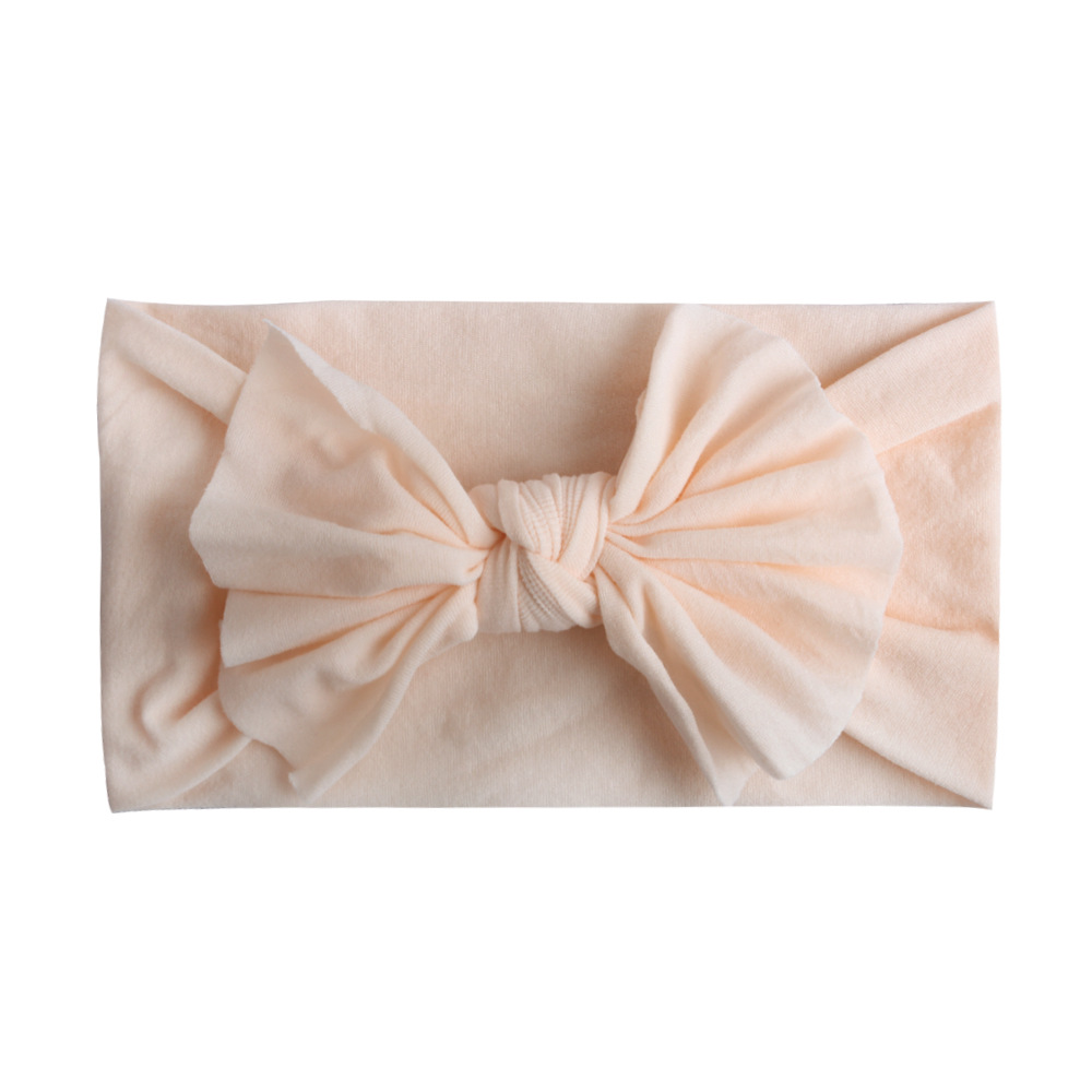 柔软尼龙丝袜儿童宽发带单层蝴蝶结儿童婴儿头带头饰23色现货