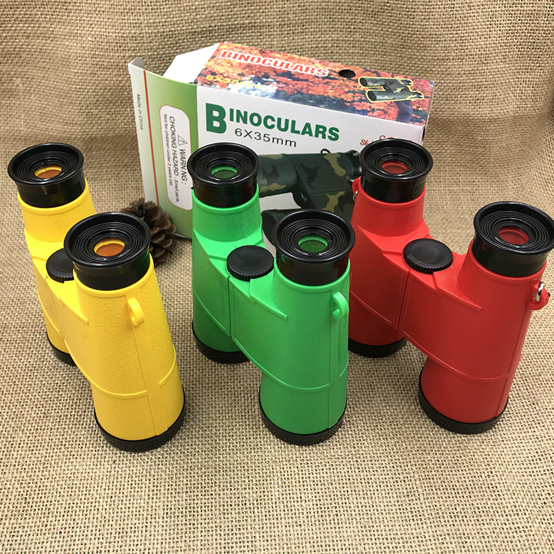 玩具双筒彩色望远镜635彩色pp望远镜
