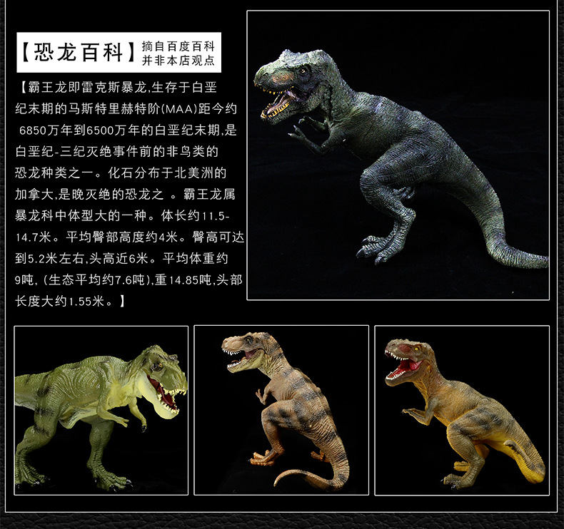 厂家批发恐龙玩具 仿真恐龙 大号霸王龙恐龙模型 50款可选恐龙