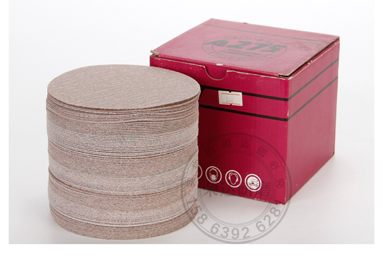 norton诺顿a275植绒砂纸片125mm5寸气动打磨机自粘式背绒圆形沙纸