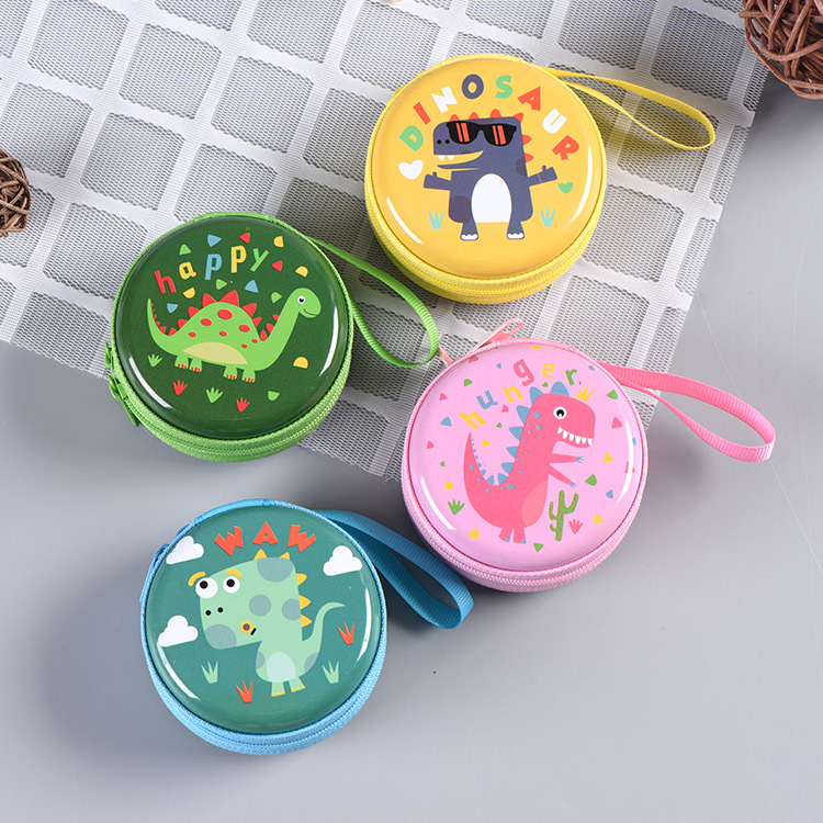 All Kinds of Small Dinosaur Printing Tinplate Coin Purse Wholesale Korean Cute Key Case Children Coin Purse