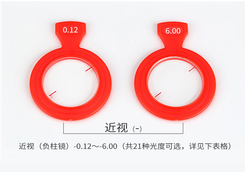 验光盘塑料圈插片验光片验光架试镜片近视老花散光球镜柱镜辅助片