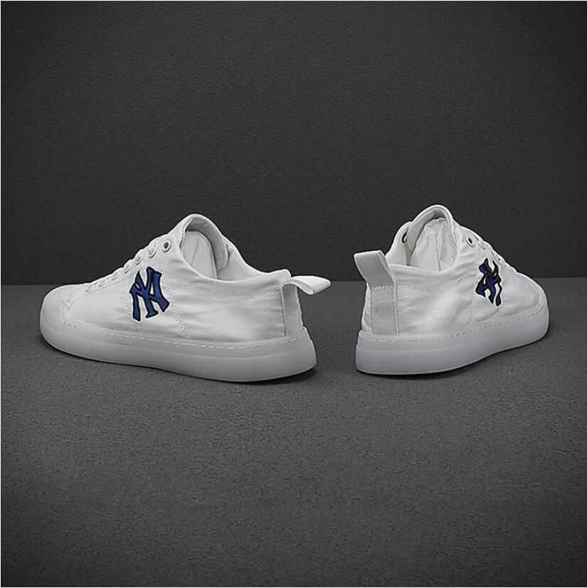 网红果冻鞋男鞋夏季透气白色平板鞋男式帆布鞋休闲单鞋潮男小白鞋