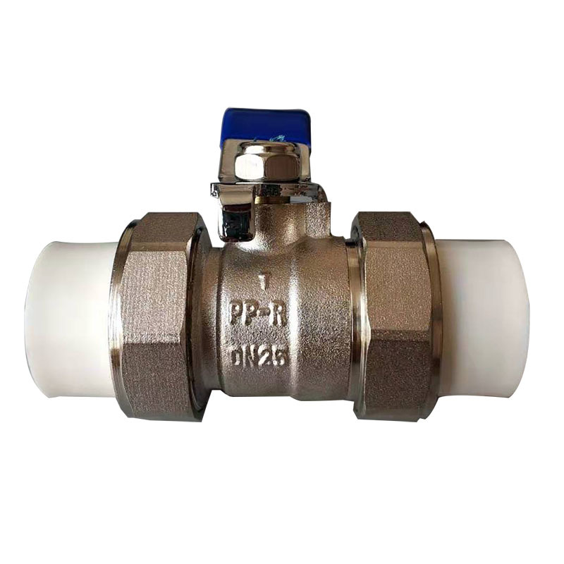 苏明ppr双活接球阀 热熔球阀dn25 镀镍阀门开关 ppr球阀