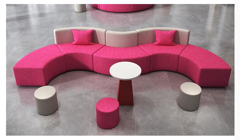 异形沙发s形沙发不规则沙发圆弧形沙发s形沙发办公大厅沙发