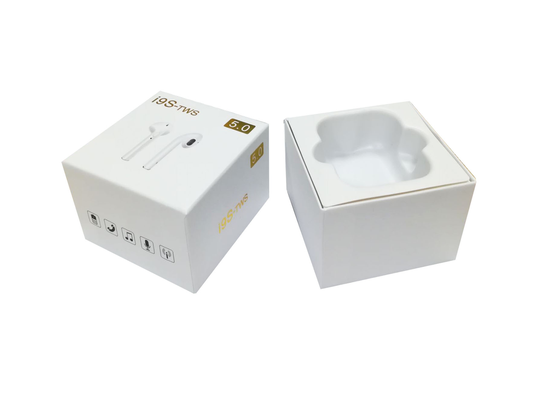 工厂直销i9s蓝牙耳机包装盒蓝牙耳机盒中性tws包装免费设计