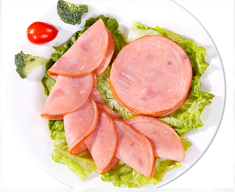 巴西烤肉火腿切片三明治手抓饼圆形火腿切片早餐伴侣30片一包