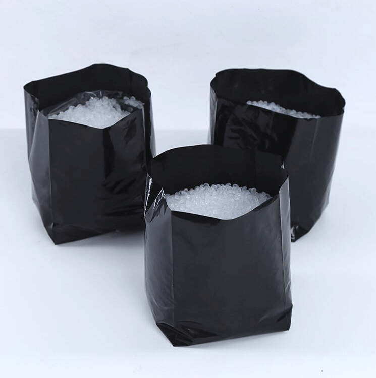 定制pe全新料黑色胶袋 育苗养植袋 pe黑色塑料方底四方袋可定制