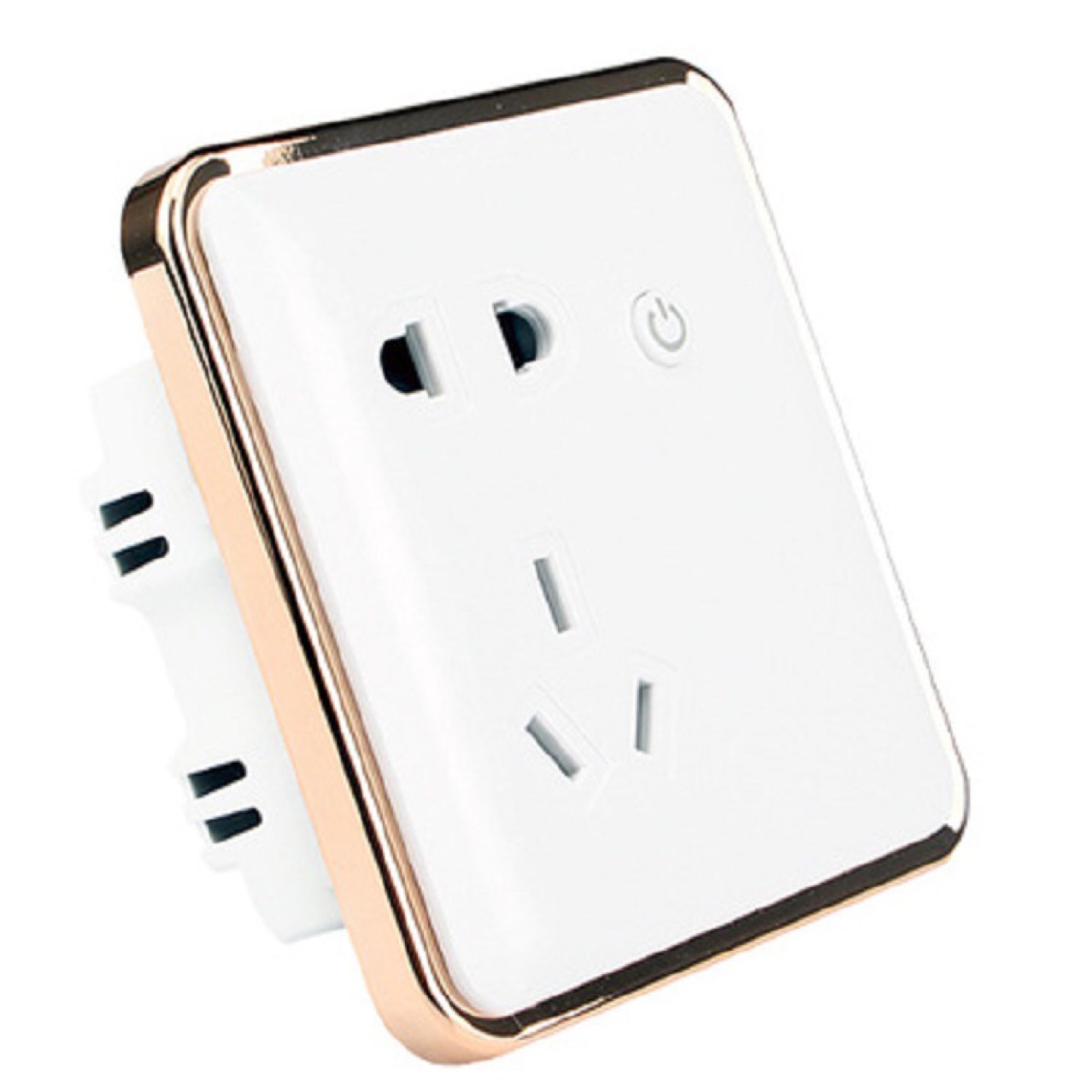 厂家直销新款86型10a金边wifi智能插座wifi墙壁插座手机远程控制