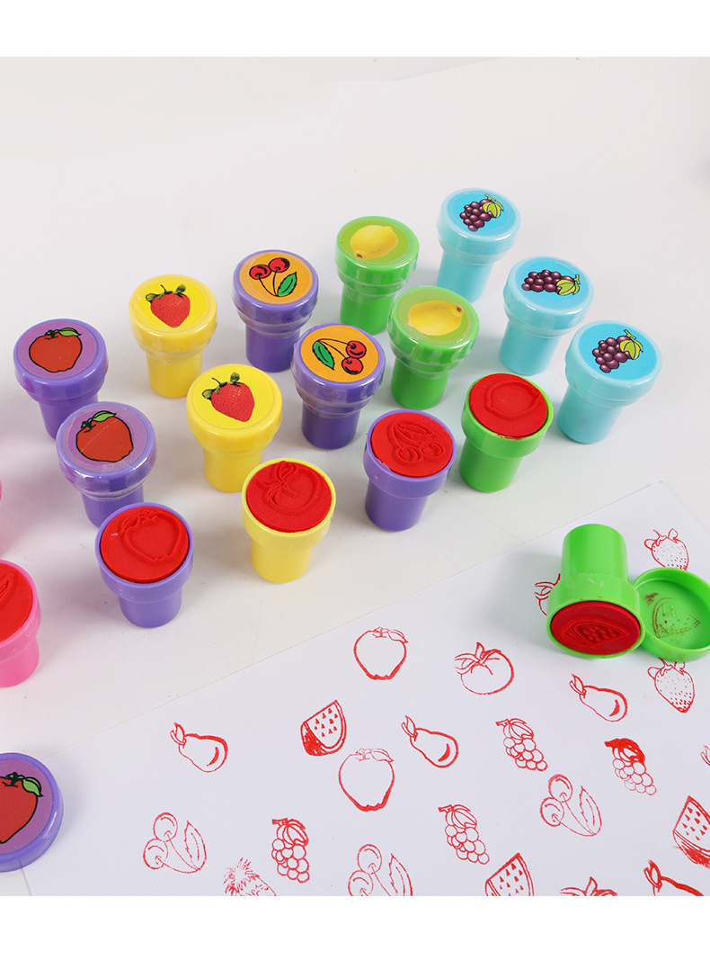 (水果) 可爱卡通印章幼儿园老师评语童学生宝宝鼓励印章带字无需