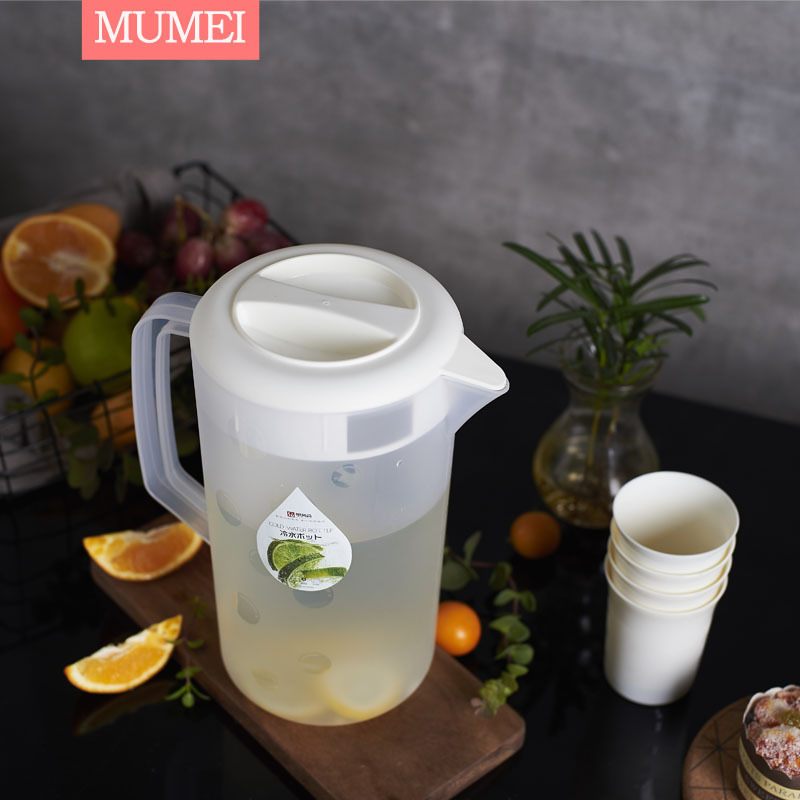 Large Capacity Kettle 3.5 Liters Plastic Cooling Water Bottle with Cup Set Tea Kettle Teapot Measuring Cup Juice Jug