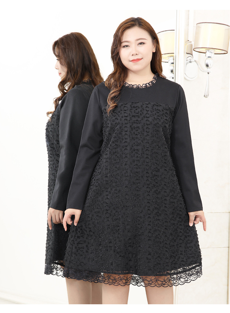 大码女装胖mm连衣裙2020春季新款200斤洋气显瘦减龄裙子女59456c