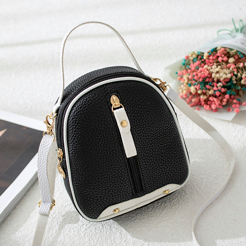 Lychee Pattern Contrast Color Women's Backpack 2022 Summer New Multi-Functional Shoulder Crossbody Portable Mini Mobile Phone Women's Backpack