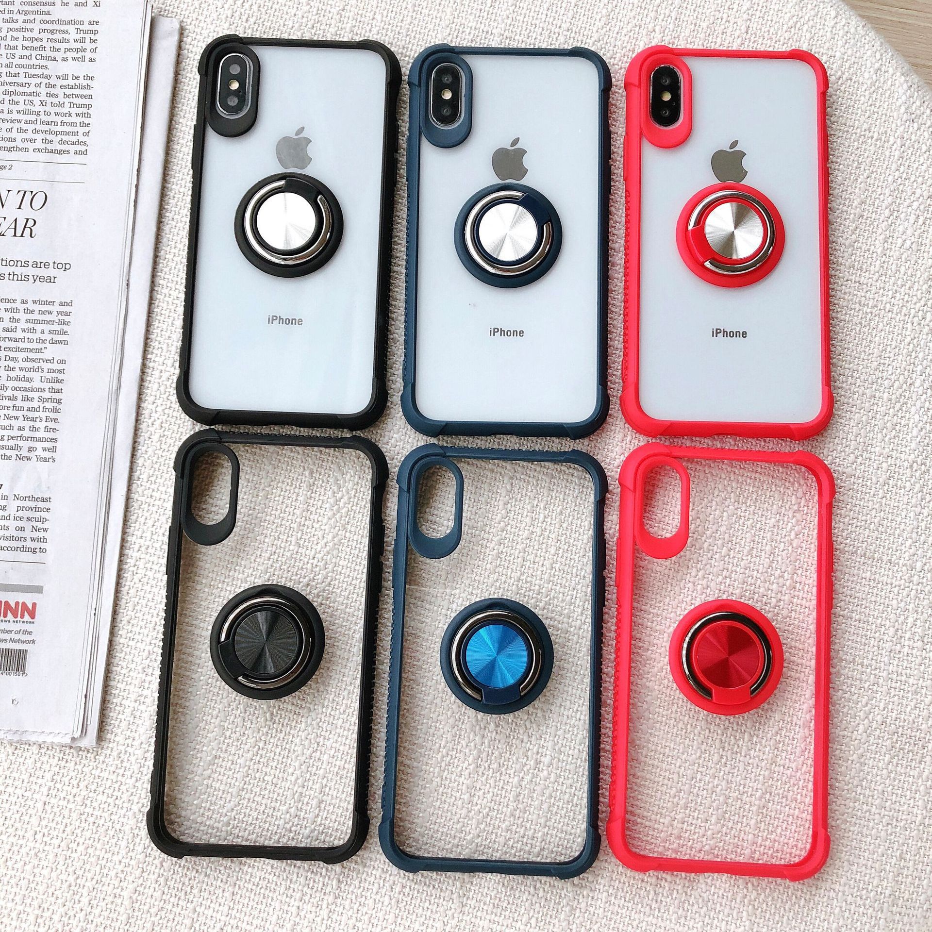 适用于iphone2019四角防摔手机壳苹果三星note10华为保护套带支架