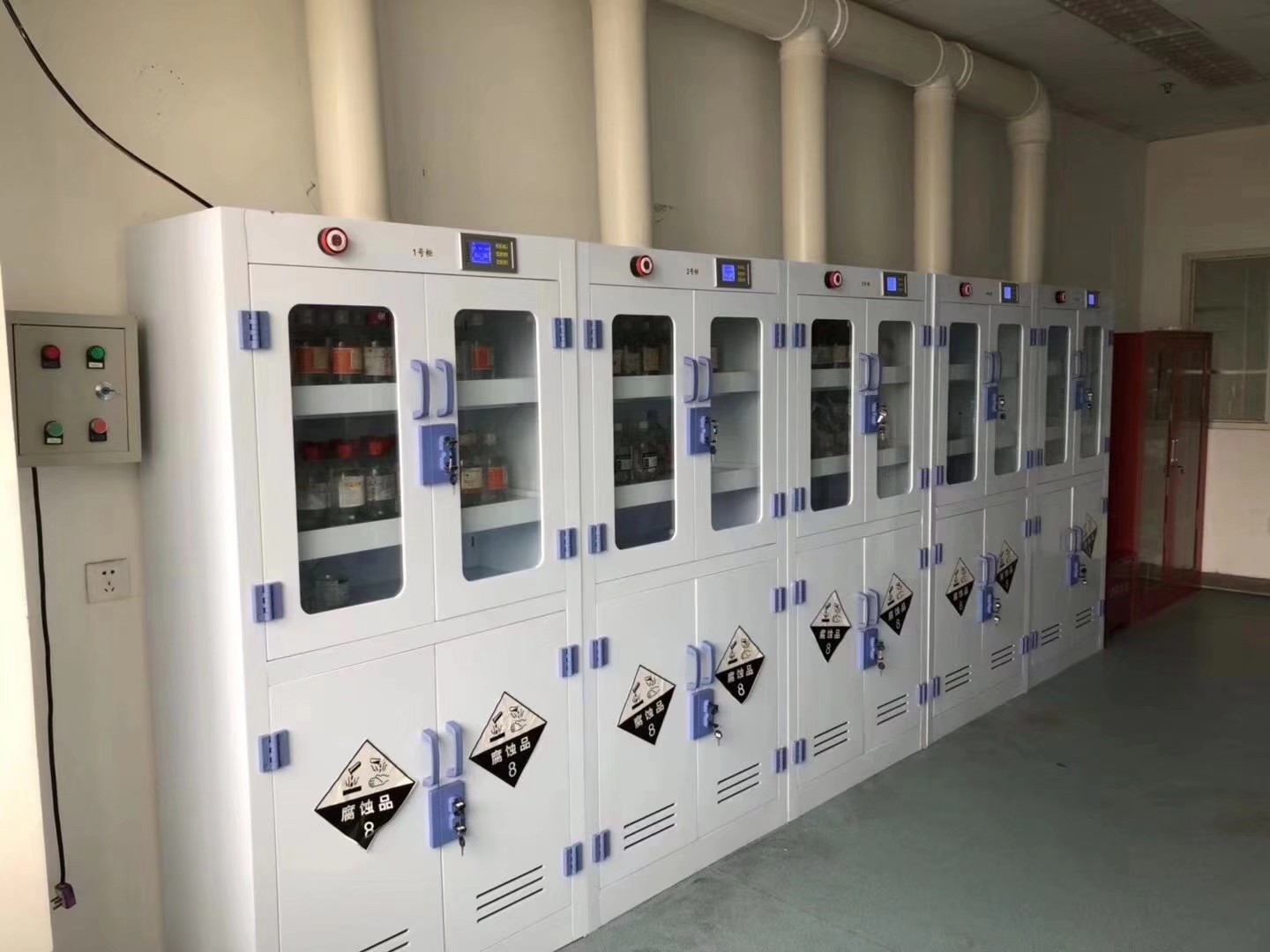 实验室专用pp通风化学药品柜 医院耐酸碱腐蚀pp药品柜