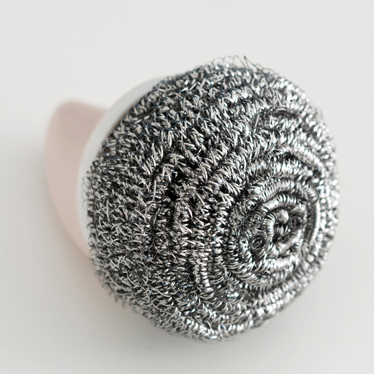锅刷鲨鱼手柄钢丝球清洁球 厨房耐用洗锅洗碗刷 卫生间去污刷子