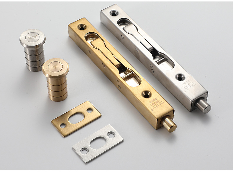 yjx/雅金轩 暗藏式插销sus304不锈钢暗装手动插销6寸8寸10寸插销