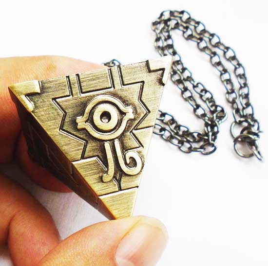 游戏王千年积木金属钥匙扣武藤游戏吊坠项链青古铜挂饰